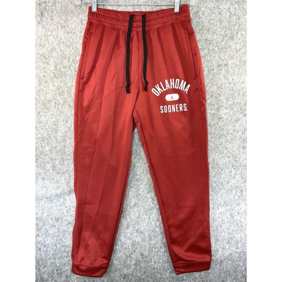 Nike Air Jordan Oklahoma Sooners Jogger Sweatpants Men’s S Red DD6372-698 - Picture 1 of 8